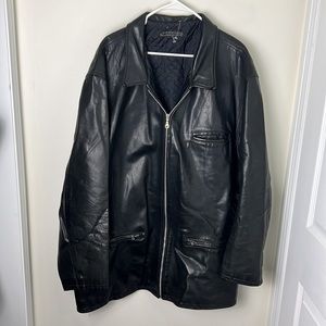 Vintage Rugby North America Leather Outerwear Boyfriend Jacket Oversized XL